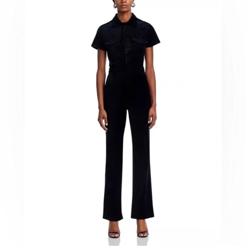 Good American NWT Medium Fit for Success Velvet Bootcut Jumpsuit New - Picture 8 of 10